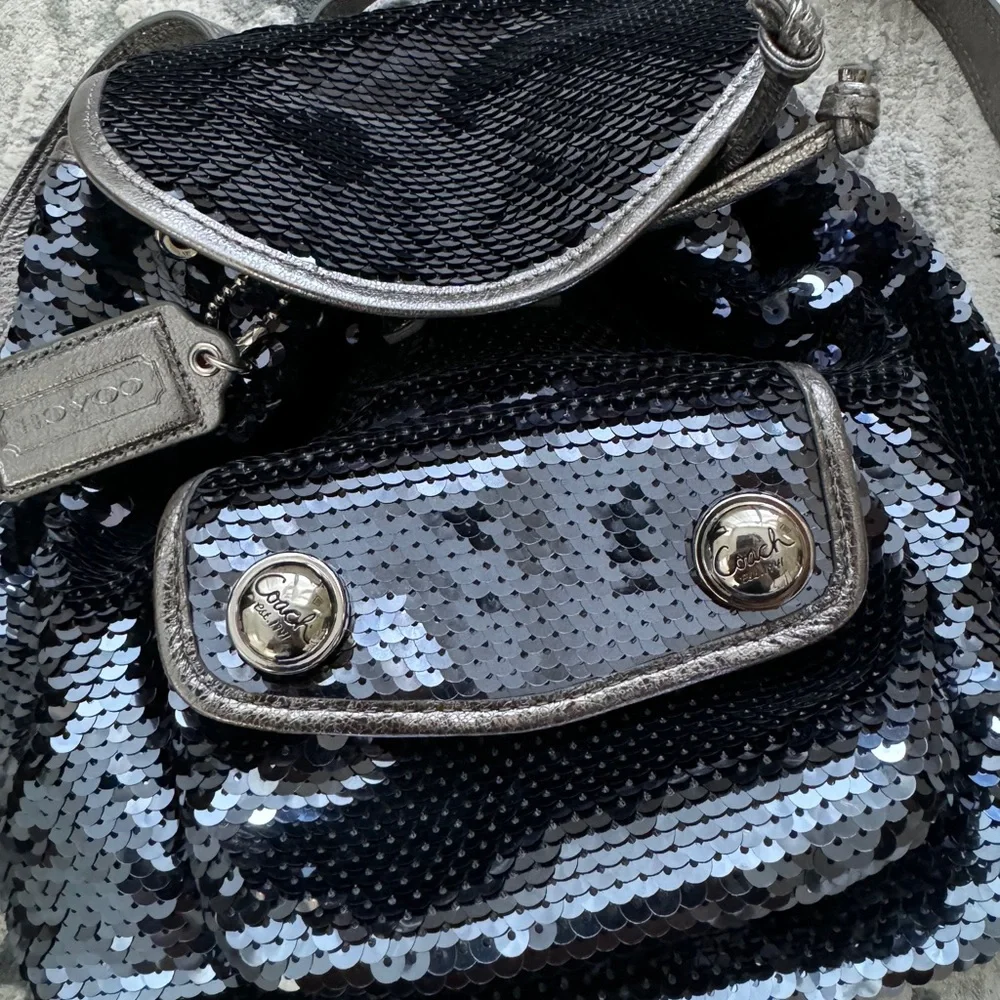 Y2K Coach Limited Edition Poppy Sequin Backpack NWT
